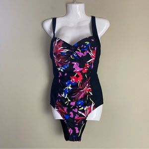 Dip Swimsuit One Piece Wild Dreams Tropical Sz L